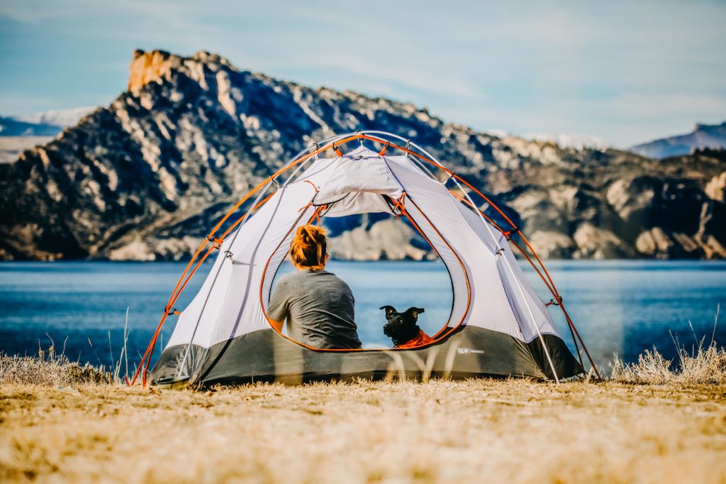 dry camping ground during the rain 