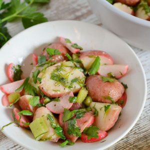 potato salad with radish and celery